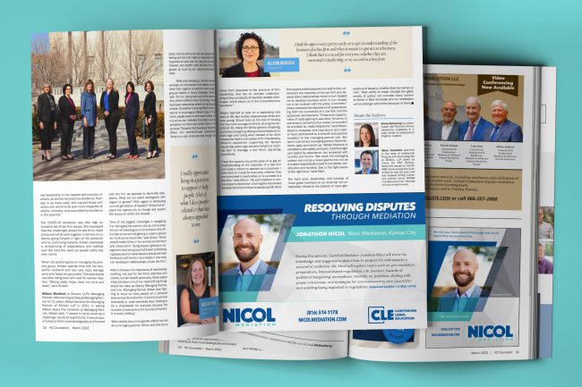 Nicol Mediation Magazine Ads by Morehawk