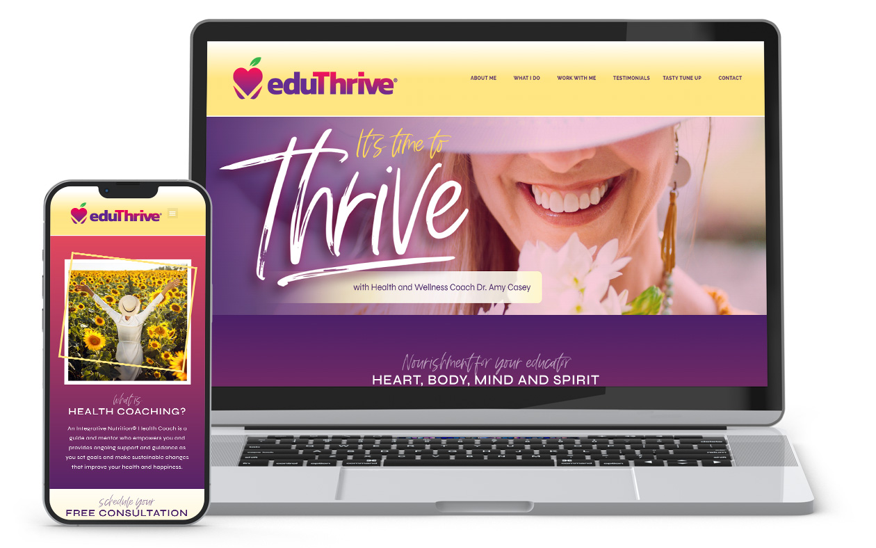 eduThrive Website Laptop and Phone by Morehawk