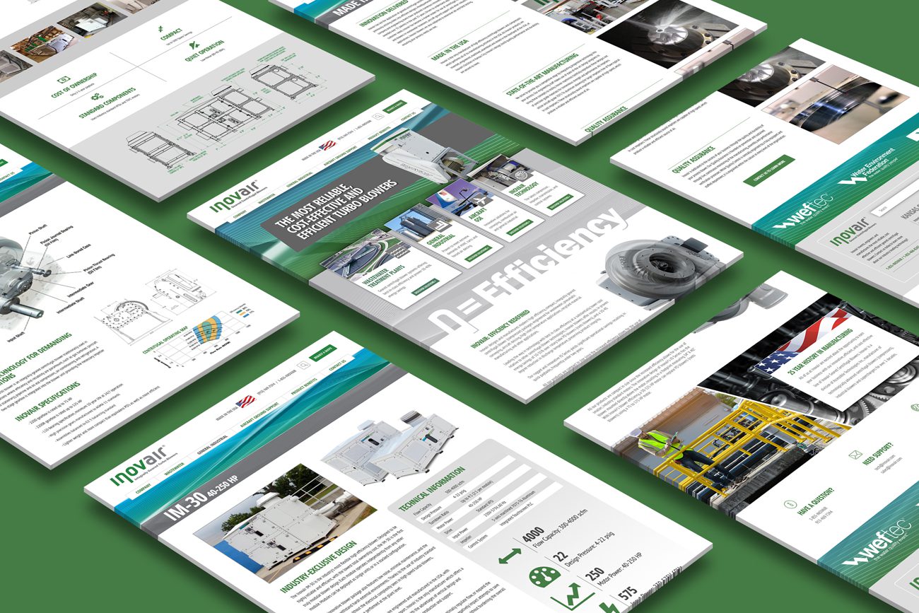 Inovair Website Pages by Morehawk